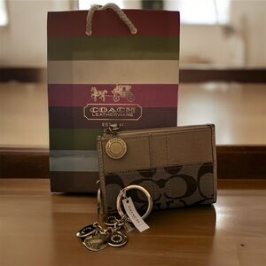 NWT Coach key chain bundle with gift bag!